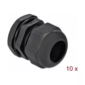 Kabeļa blīvslēgs DeLOCK 60224 Melns Plastmasa 10 gab.