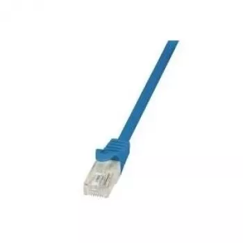 LogiLink CP2076U RJ45 tīkla kabelis, savienojuma kabelis CAT 6 U/UTP 5.00 m zils ar fiksatora aizsardzību 1 gab.