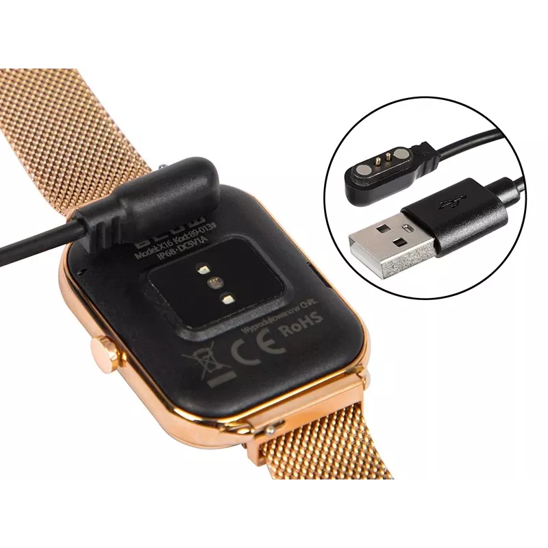 Viedpulkstenis X16 Bluetooth rozā