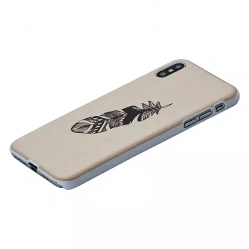 Aizsargmaciņš iPhone XS Max – Indian White (koks un polikarbonāts)