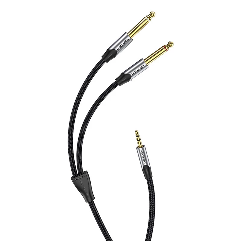 Audio kabelis Vention BARHK 3,5 mm ligzda uz 2× 6,35 mm ligzdu, 8 m