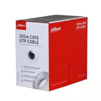 Kabelis CAT6 UTP 305m CCA Balts / PFM922I-6UN-C-WHITE Dahua