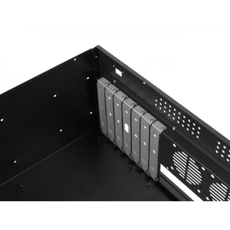 Rack korpuss LANBERG SC01-3504-10B, 1x 3.5 collu + 1x 2.5 collu vietas, 7 paplašinājuma sloti, 2x 120mm priekšējie ventilatori, USB 2.0