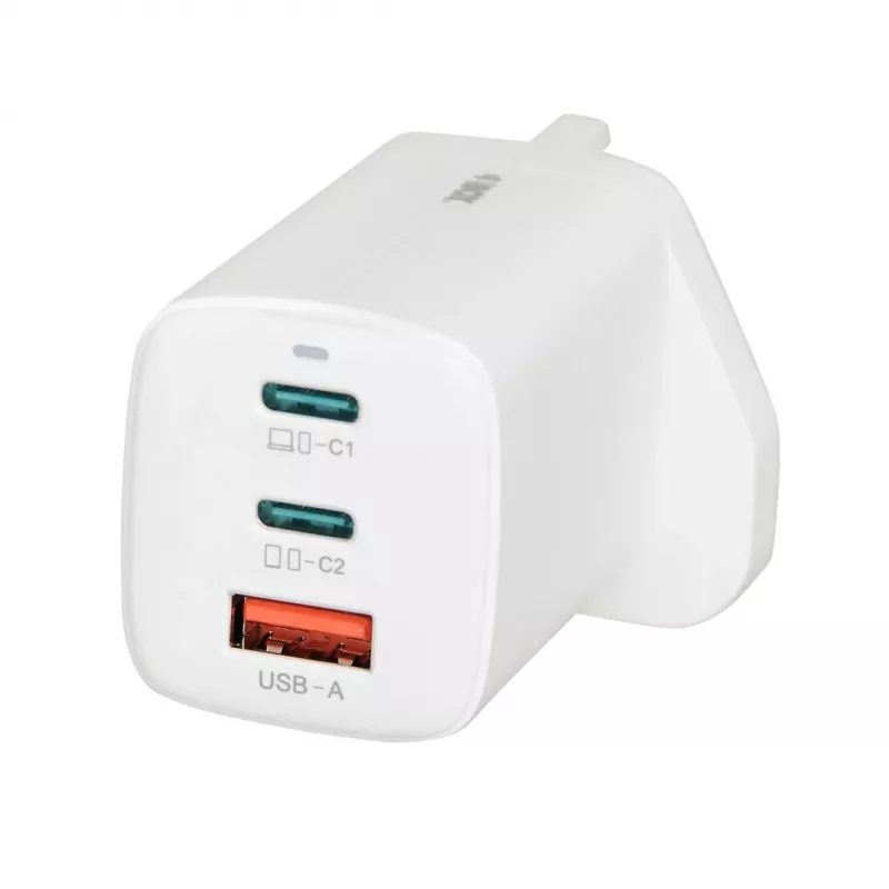 iBOX C-65 White, GaN 65W universāls lādētājs UK spraudnis
