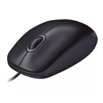 Logitech M90 vadu optiskā biroja pele — 1000 DPI, ambidekstrāla, USB Type-A, melna