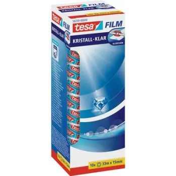 Līmlente Tesa Film 58259 caurspīdīga, 33 m x 15 mm, 10 ruļļu iepakojums