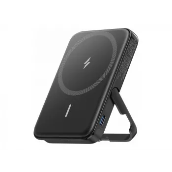 Pārnēsājamais akumulators Anker 322 MagGo — 5000 mAh, bezvadu 12 W, melns