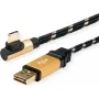 ROLINE 11.02.9062 USB kabelis 3 m USB 2.0 USB A USB C Melns - Zelts (11.02.9062)