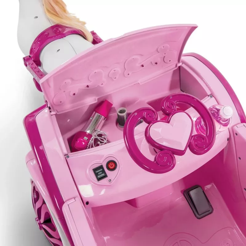Huffy elektriskā Disneja princeses kariete ar zirgu 6 V rozā
