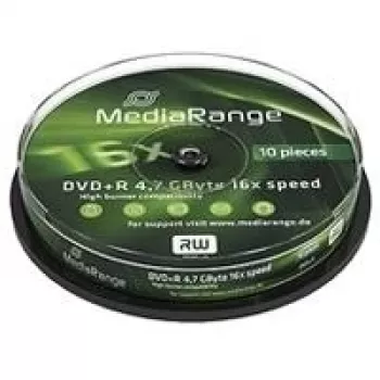 MediaRange MR453 - 10 x DVD+R diski, 4,7 GB, 16x, spindelē