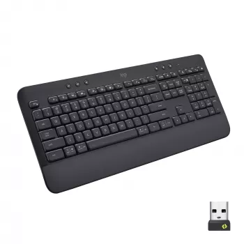 Logitech Signature K650 - bezvadu tastatūra - Bluetooth 5.1 - QWERTZ - zviedru - grafīts