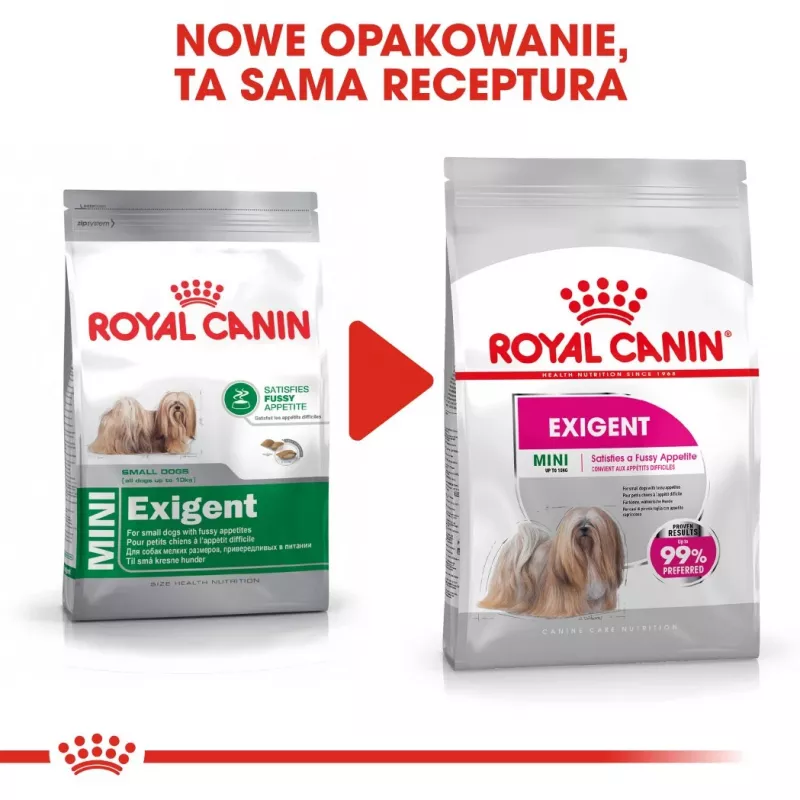 Sausā suņu barība Royal Canin Mini Exigent 1 kg — mazo šķirņu pieaugušiem suņiem