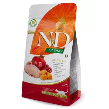 Sausā kaķu barība Farmina N&D Pumpkin Adult 5 kg — Paipala, 46% olbaltumvielas, 11% tauki