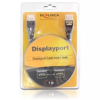 DisplayPort kabelis DeLOCK 82770 1 m Melns Brūns