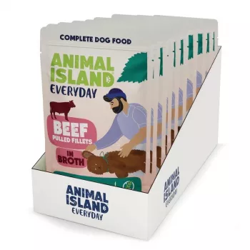 ANIMAL ISLAND liellopa filejas buljonā suņiem 10x150g