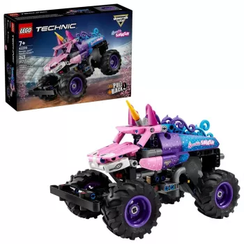 LEGO TECHNIC 42220 Monster Jam Sparkle Smash atpakaļvilkšanas komplekts