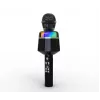 Bezvadu karaoke mikrofons Gembird GMB Audio MICBT-01-BK ar iebūvētu skaļruni un LED apgaismojumu