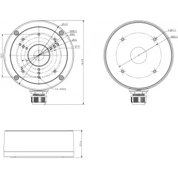 HIKVISION DS-1280ZJ-S melnā kaste