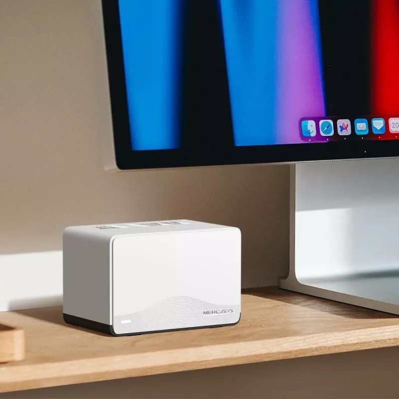 Mercusys Halo H27BE (3 gab.) BE3600 Wi-Fi 7 Mesh sistēma visai mājai, divu joslu 688 + 2880 Mbps, MU-MIMO, 1x 2,5 Gbps + 2x 1 Gbps pieslēgvietas, iebūvētas antenas, līdz 650 m2