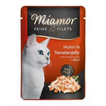 Miamor Feine Filets mit Huhn & Tomate 100 g – slapjā barība kaķiem ar liekā svara tendenci