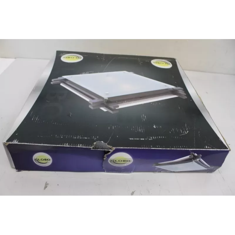 Griestu lampa Sourcing Edison, 2×E27 max 60W, stikla abažūrs, koka krāsa, 40×40×8.5 cm