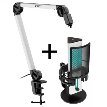 Endgame Gear MICARM + XSTRM USB mikrofons - Balts