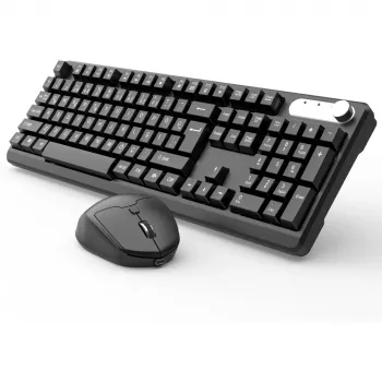 Inca IWS-549U Bezvadu tastatūras un peles komplekts, biroja RF, USB, QWERTY turku, melns