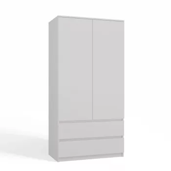 Garderobe Top E Shop SZAFA MALWA B 5 plaukti 2 veramas durvis Balta 900×500×1800 mm