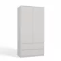 Garderobe Top E Shop SZAFA MALWA B 5 plaukti 2 veramas durvis Balta 900×500×1800 mm