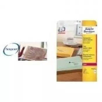 Caurspīdīgas etiķetes printerim Avery L7551-25