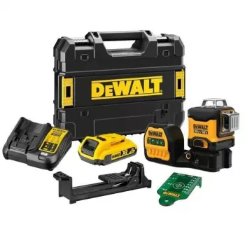 Lāzera līmeņrādis DeWalt DCE089D1G18-QW zaļš stars pašizlīdzinošs 360° ar uztvērēja saderību