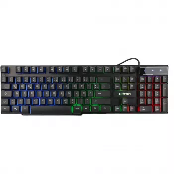 Gaming komplekts Ultron HAWK tastatūra un pele QWERTZ vācu melns sarkans balts