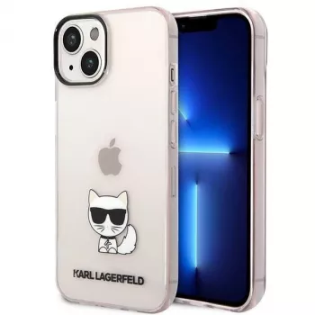 Karl Lagerfeld KLHCP14MCTRI Cietais maciņš iPhone 14 Plus / 15 Plus 6.7” Rozā / Caurspīdīgi rozā Choupette Body