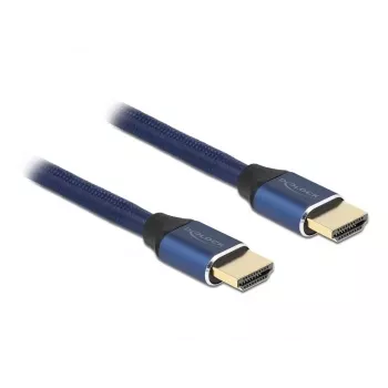 HDMI kabelis DeLOCK Ultra High Speed 48 Gbps 8K 60 Hz zils 1 m