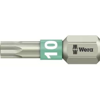 Wera TORX® bits T10, 25 mm, 6,3 mm (1/4 inch) sešstūra kāts