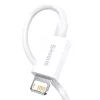 Baseus Superior Series kabelis USB uz Lightning, 2.4A, 0,25m (balts)