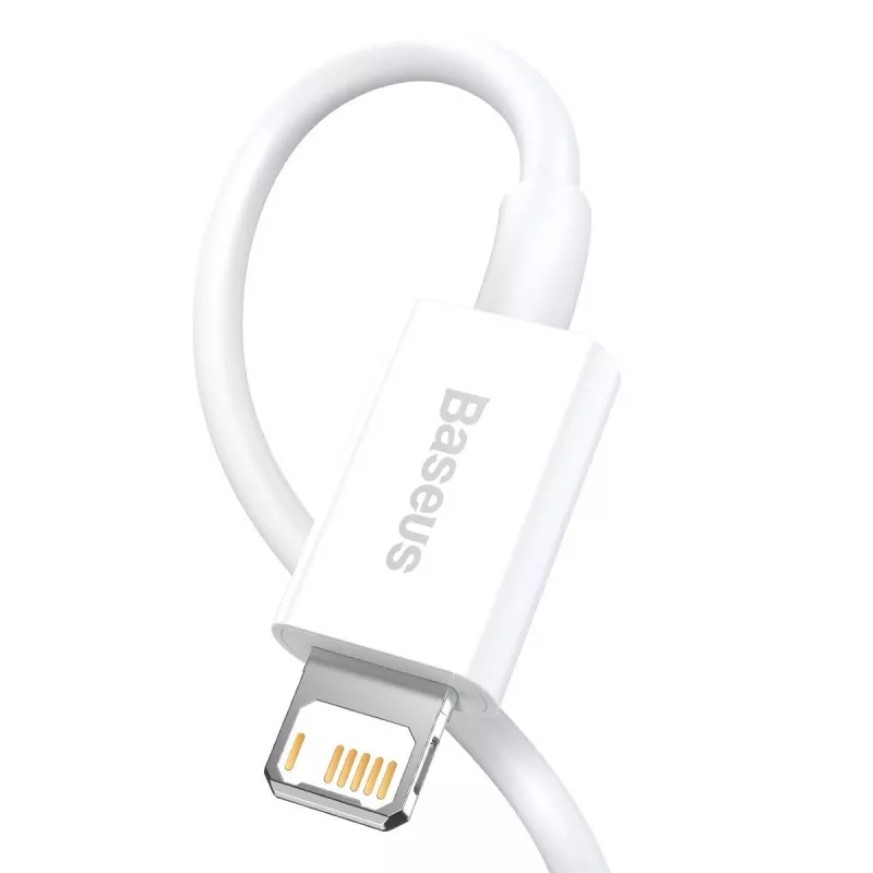 Baseus Superior Series kabelis USB uz Lightning, 2.4A, 0,25m (balts)