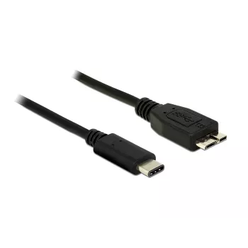 USB kabelis DeLOCK 1m USB 3.1 / USB 3.2 Gen 2 USB-C Micro-USB B Melns