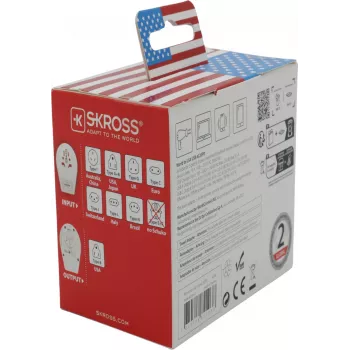 SKROSS World to US USB AC20PD (1.500294-E) — Ceļojumu lādētājs ar USB-C PD