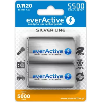 Akumulators everActive EVHRL20-5500 D NiMH 1.2V 5500mAh, 2 gab.