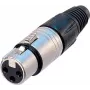 Neutrik NTR-NC5FX - 5-polu XLR ligzdas korpuss, melns/sudrabs, -30 līdz 80 °C