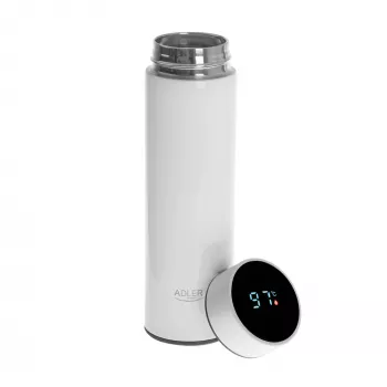 Adler AD 4506w Termokrūze, Nerūsējošais tērauds/Silikons, Balta