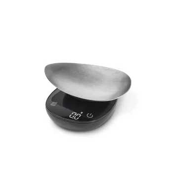 Virtuves svari Caso FinoCompact 03201 – 0,5 kg, 1 g iedaļa, LED displejs, nerūsējošais tērauds/melns
