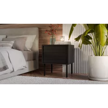 Cama Naktsskapītis, 2 gab. CORTINA 45x40x51 melns