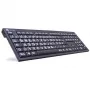 Logickeyboard XL Print USB QWERTZ vācu melna tastatūra
