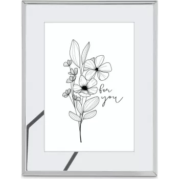 Foto rāmis Hama Flower viens sudraba krāsā