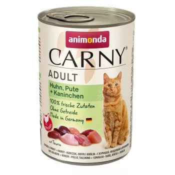 ANIMONDA Carny Adult Vistas, tītara, truša gaļa - mitrā kaķu barība - 400g