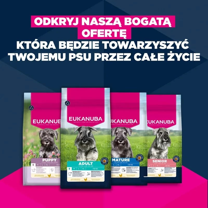 Sausā suņu barība EUKANUBA Mature Small Chicken 3 kg — pieaugušām mazo šķirņu suņiem