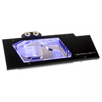 Ūdens bloks GPU pilna pārklājuma Watercool Heatkiller IV Radeon RX 5700 / XT, akrils + niķelis, RGB, melns