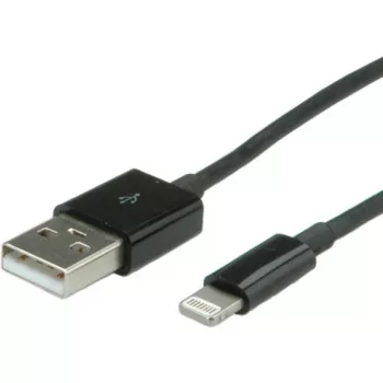 VALUE Lightning–USB kabelis 1 m melns iPhone/iPad/iPod